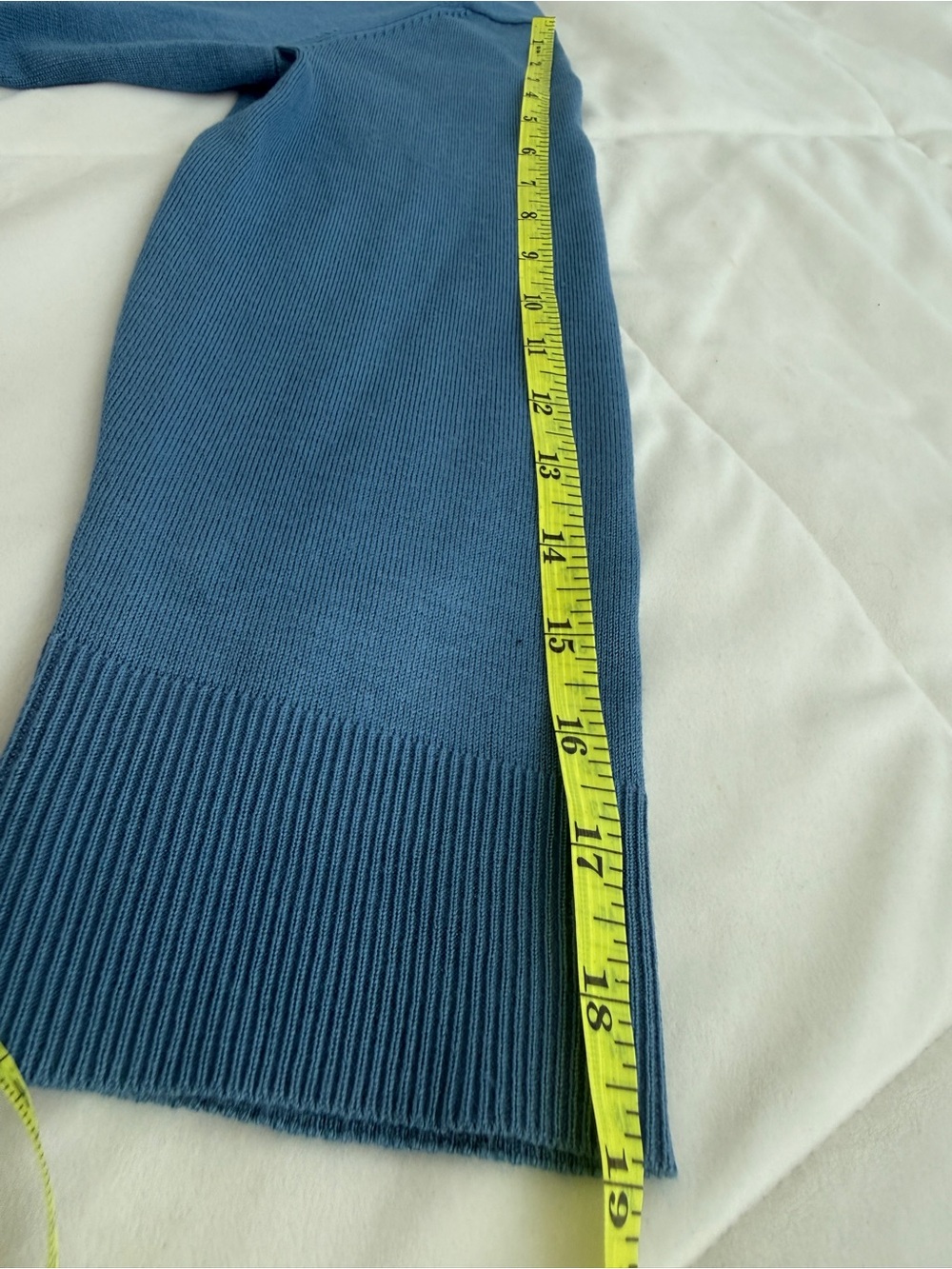 Melissa Paige "Quiet Harbor" V-Neck Cardigan - Blue & Gold Large - Picture 14 of 15